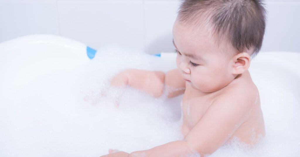 How old is it for the baby to use soap